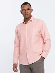 мужская рубашка с карманами стандартного кроя - розовая v5 om-shcs-0148 124361-7 цена и информация | Мужские рубашки | kaup24.ee
