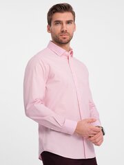 классическая рубашка из хлопка обычного цвета - светло-розовая v2 om-shos-0154 124350-7 цена и информация | Мужские рубашки | kaup24.ee