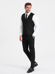 Vest meestele Ombre Clothing 124333-7, must hind ja info | Meeste vestid | kaup24.ee