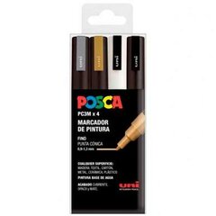 Markerite komplekt Posca PC-3M GSWB, 4 tk цена и информация | Канцелярские товары | kaup24.ee