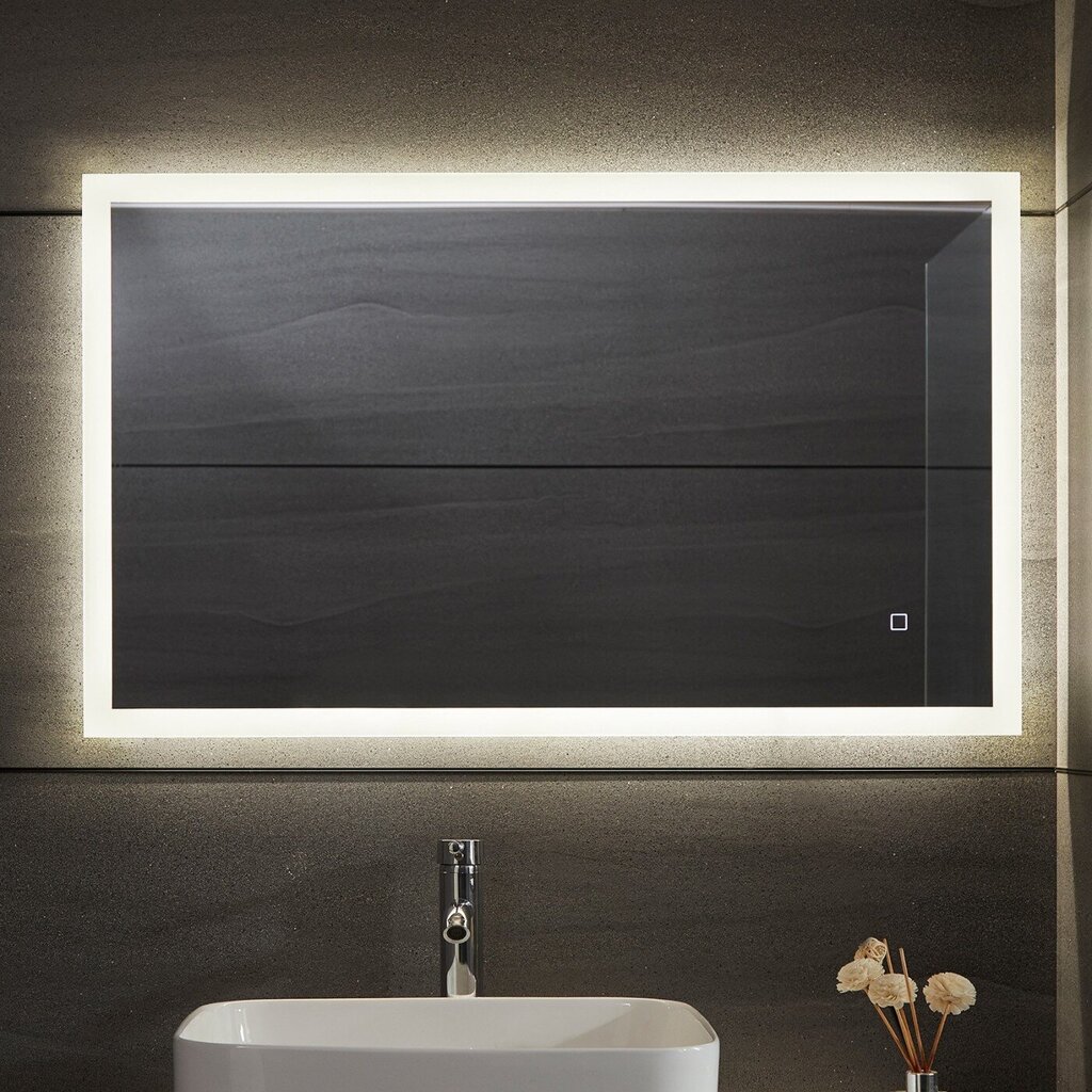 Vannitoa peegel, LED, puutetundlik 50x70cm hind ja info | Vannitoa peeglid | kaup24.ee