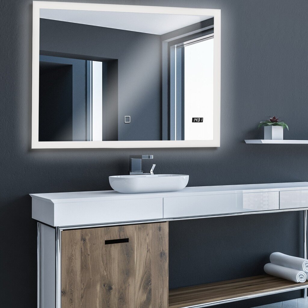 Vannitoa peegel, LED, puutetundlik lüliti 120x60cm hind ja info | Vannitoa peeglid | kaup24.ee