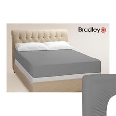 Bradley kummiga voodilina, 90 x 200 cm, hall, 2tk цена и информация | Простыни | kaup24.ee