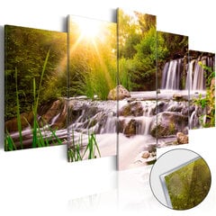 Akrüülprintimine - Forest Waterfall [Glass] hind ja info | Seinapildid | kaup24.ee