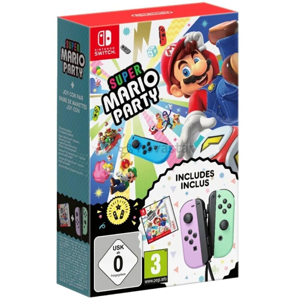 Nintendo Super Mario Party + Joy-Con Pair (Pastel Purple/Pastel Green) hind ja info | Mängukonsoolid | kaup24.ee