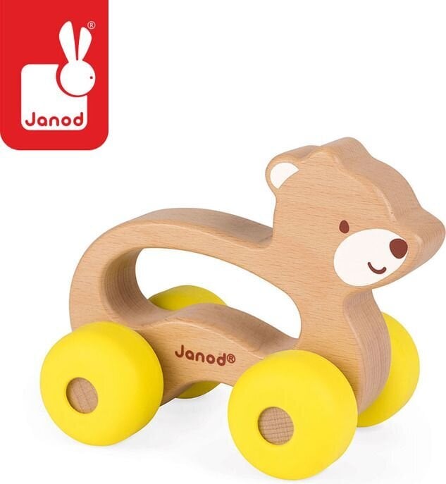 Puidust ratastega mänguasi lastele Janod Baby pop hind ja info | Imikute mänguasjad | kaup24.ee