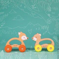 Puidust ratastega mänguasi lastele Janod Baby pop цена и информация | Игрушки для малышей | kaup24.ee