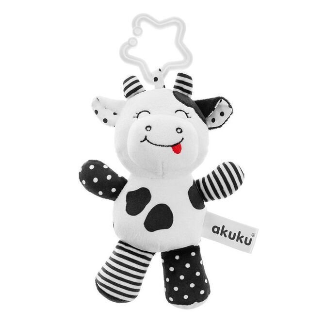 Plüüsist lehm grunctle, must-valge hind ja info | Imikute mänguasjad | kaup24.ee