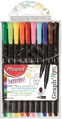 Markerid Maped GraphPeps 0,4 mm, 10 värvi hind ja info | Kirjutusvahendid | kaup24.ee