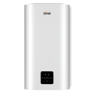 Elektriboiler Ferroli lame 50 l 1,8 kW, vertikaalne/horisontaalne TITANO TWIN 50 WI-FI, valge hind ja info | Boilerid | kaup24.ee