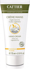 Kätekreem Cattier Dry Hands Cream Organic, 75ml цена и информация | Кремы, лосьоны для тела | kaup24.ee