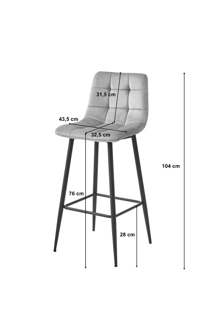 3-toolide komplekt Leobert Arceto, roosa/must hind ja info | Söögitoolid, baaritoolid | kaup24.ee