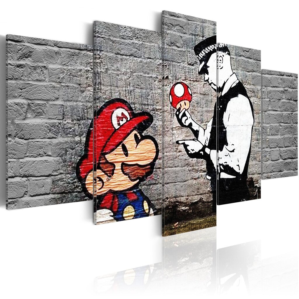 Maal - Super Mario Mushroom Cop (Banksy) цена и информация | Seinapildid | kaup24.ee