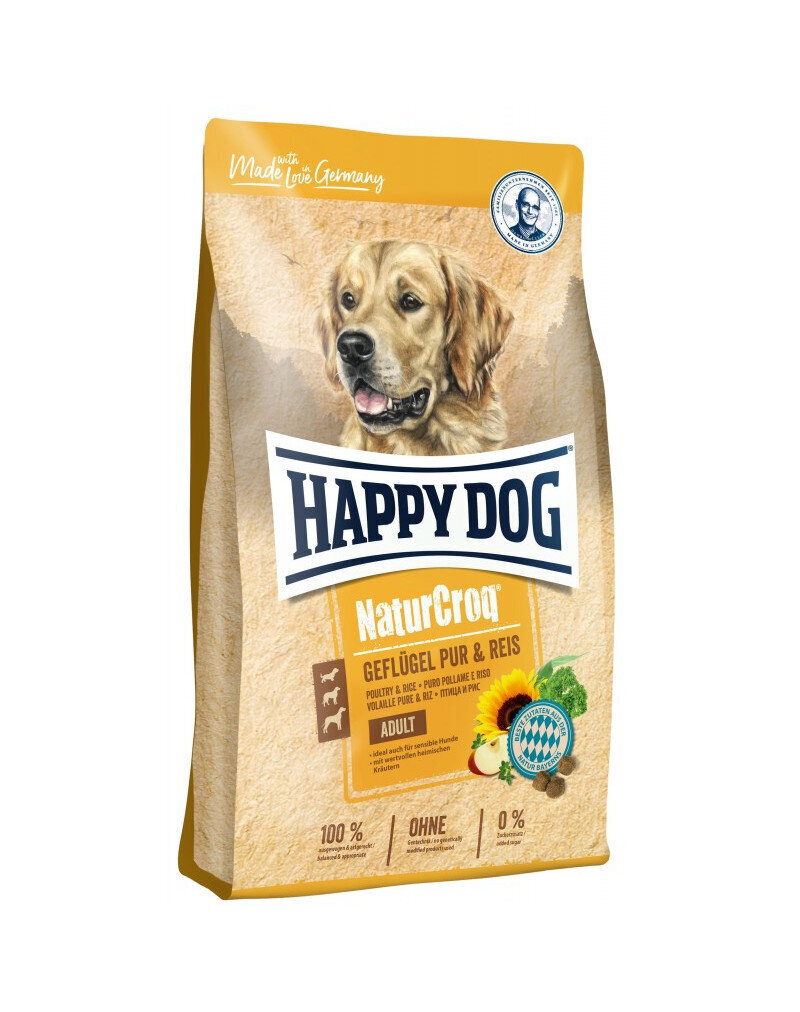 Happy Dog NaturCroq keskmistele ja suurtele koertele linnuliha ja riisiga, 11 kg hind ja info | Kuivtoit koertele | kaup24.ee