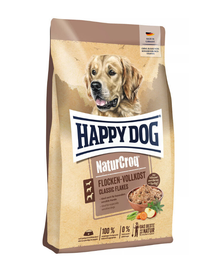 Happy Dog Flocken Vollkost kõikidele koeratõugudele, 10 kg цена и информация | Kuivtoit koertele | kaup24.ee