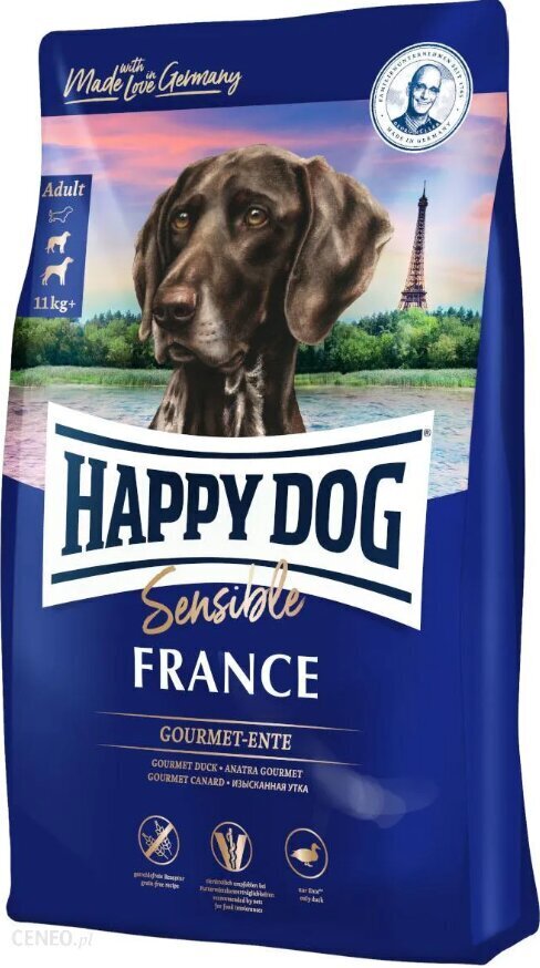 Happy Dog Supreme France keskmist ja suurt tõugu koertele pardiga, 4 kg hind ja info | Kuivtoit koertele | kaup24.ee