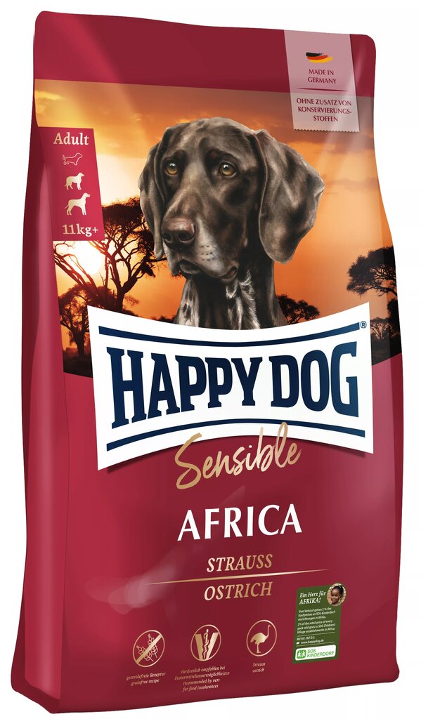 Happy Dog Supreme Africa igat tõugu koertele, 4 kg hind ja info | Kuivtoit koertele | kaup24.ee