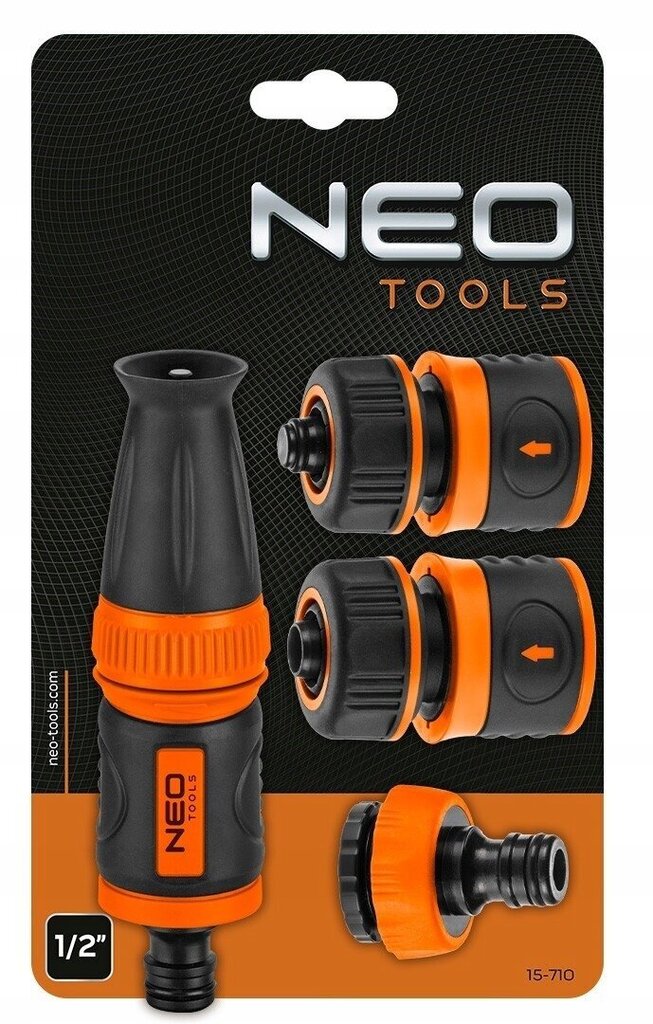 Kastmissüsteemi ühenduskomplekt koos pihustiga Neo Tools 1/2" hind ja info | Kastekannud, voolikud, niisutus | kaup24.ee