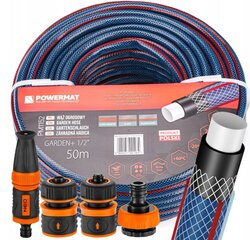 Aiavoolik koos pihustiga Powermat Garden+ 1/2" PM1152, 50m hind ja info | Kastekannud, voolikud, niisutus | kaup24.ee