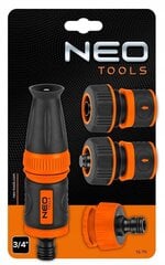 Kastmissüsteemi pistikukomplekt koos pihustiga Neo Tools 15-711, 12,9x5x21,7 cm, 3/4" hind ja info | Neo Tools Aiakaubad | kaup24.ee