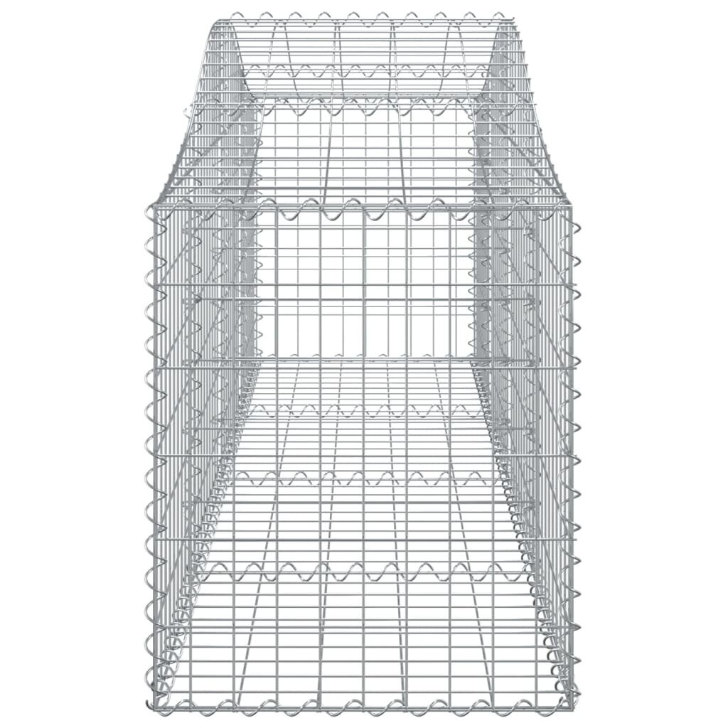 vidaXL kaarekujuline gabioonkorv, 200x50x60/80 cm, tsingitud raud hind ja info | Lillekastid | kaup24.ee