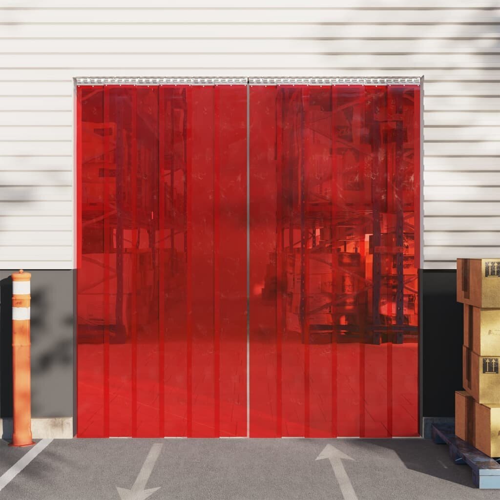 vidaXL uksekardin, punane, 200 mm x 1,6 mm 10 m, PVC цена и информация | Ukse hinged, tarvikud | kaup24.ee
