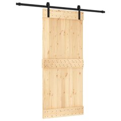 vidaXL liuguks tarvikutega, 90 x 210 cm, männipuit цена и информация | Межкомнатные двери | kaup24.ee