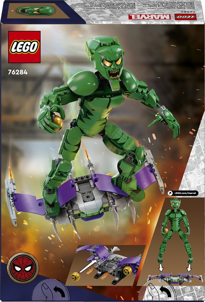 76284 LEGO® Marvel Green Goblin ehitusfiguur цена и информация | Klotsid ja konstruktorid | kaup24.ee