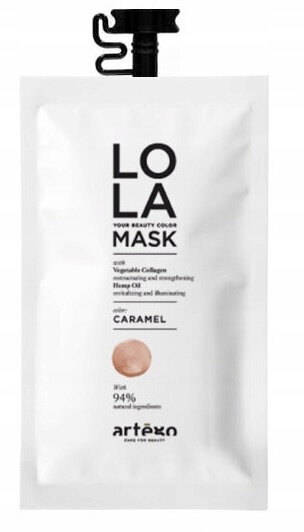 Värvimask Artego Lola Your Beauty Color Mask Caramel, 20 ml цена и информация | Maskid, õlid, seerumid | kaup24.ee