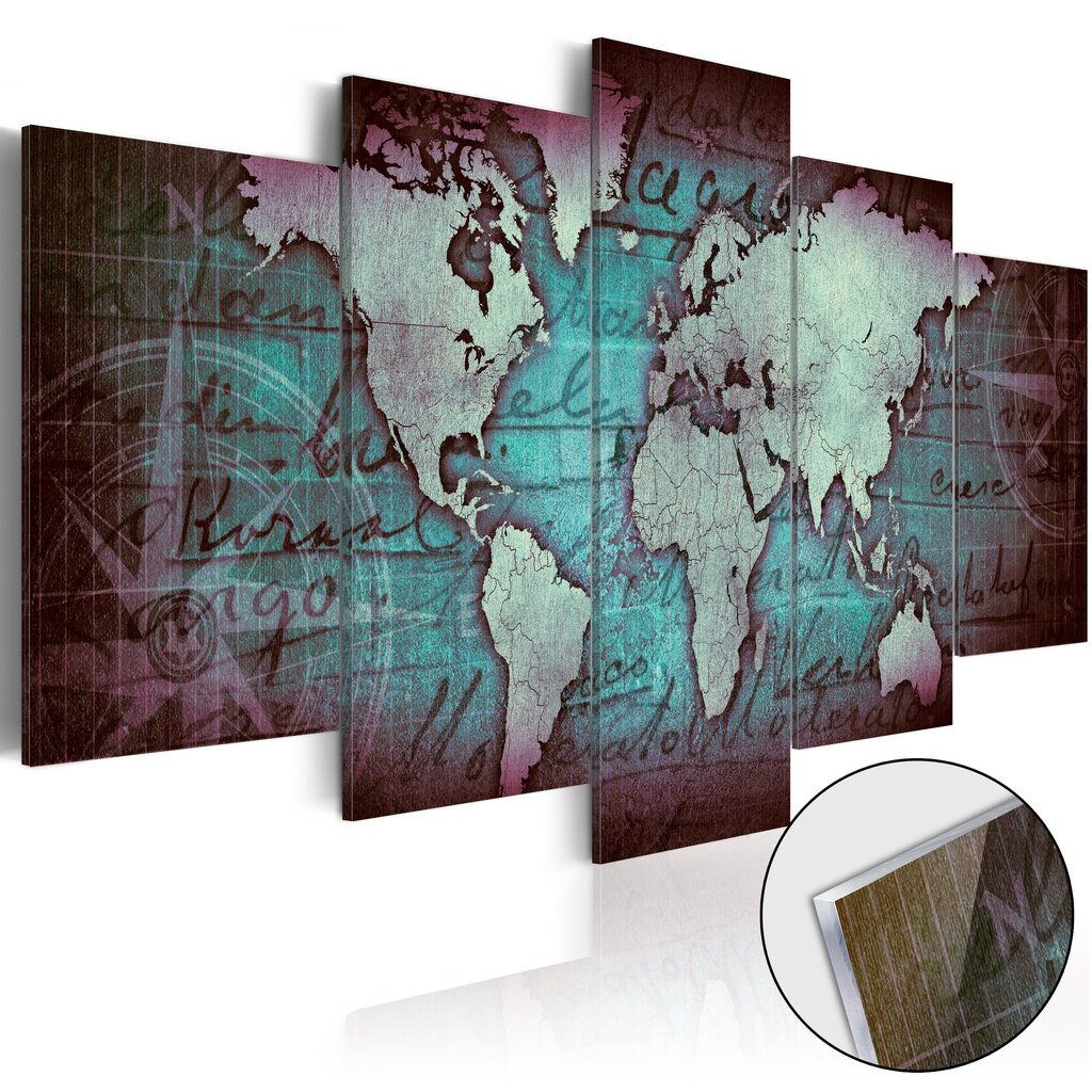 Akrüülprintimine - Acrylic prints – Bronze map II hind ja info | Seinapildid | kaup24.ee