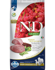 Farmina N&D Quinoa Weight Management igat tõugu koertele koos lambaliha ja brokkoliga, 7 kg hind ja info | Kuivtoit koertele | kaup24.ee