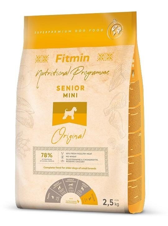 Fitmin Senior Mini vanematele koertele, 2,5 kg цена и информация | Kuivtoit koertele | kaup24.ee