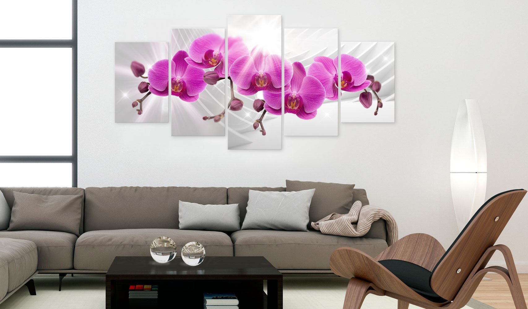 Maal - Abstract Garden: Pink Orchids цена и информация | Seinapildid | kaup24.ee