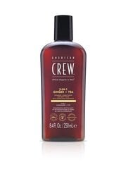 Kõik-Ühes Šampoon American Crew 3in1 Ginger + Tea, 250 ml цена и информация | Шампуни | kaup24.ee