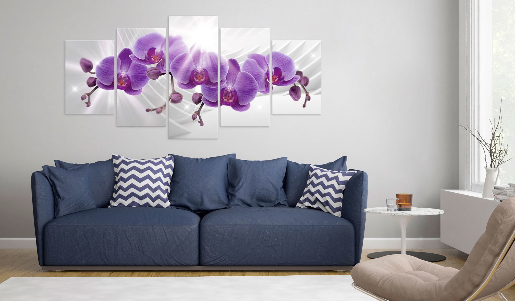 Maal - Abstract Garden: Purple Orchis hind ja info | Seinapildid | kaup24.ee