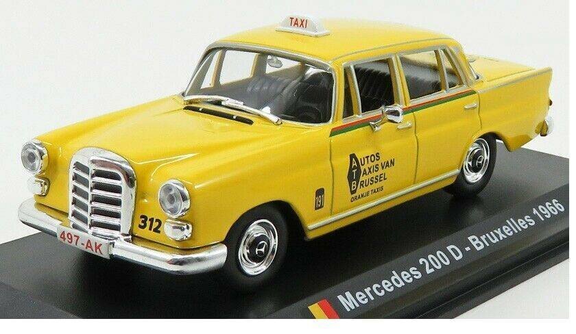 Mercedes 200D Taxi Bruxelles, 1966, 1:43, Atlas цена и информация | Mudelautode kollektsioneerimine | kaup24.ee