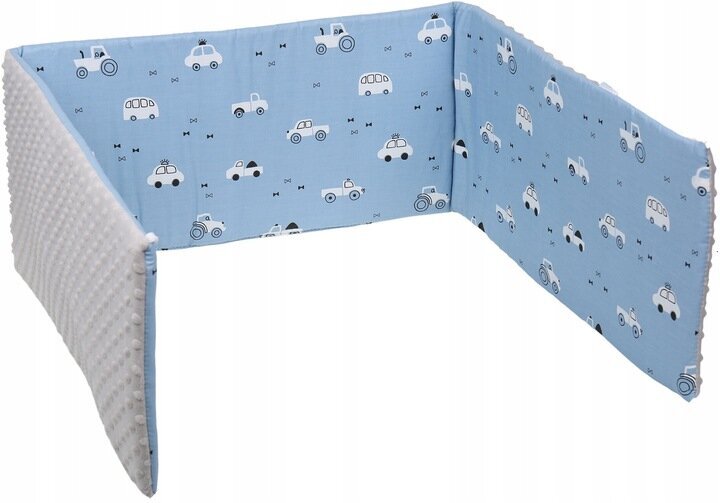 Pehme võrevoodi kaitse Babymam, 180x30 cm, Gray/Blue hind ja info | Laste ohutustarvikud | kaup24.ee