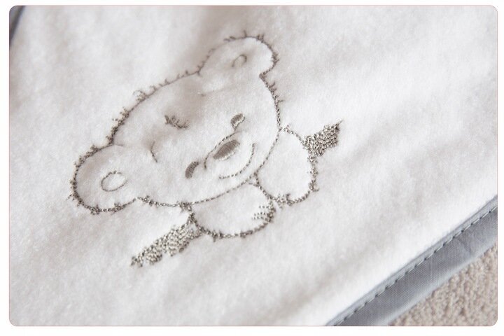Kapuutsiga laste rätik Babymam, 100x100 cm, Gray hind ja info | Vannitooted | kaup24.ee