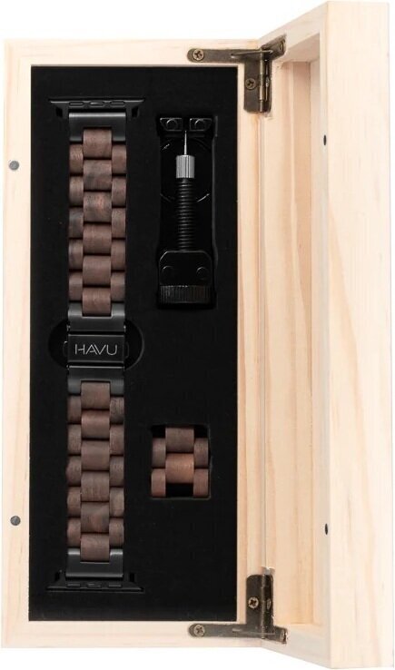 Havu Watch Band Walnut Wood цена и информация | Nutikellade ja nutivõrude tarvikud | kaup24.ee