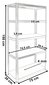 5-tasandiline riiul 150x75x30 - max 625 kg hind ja info | Riiulid | kaup24.ee