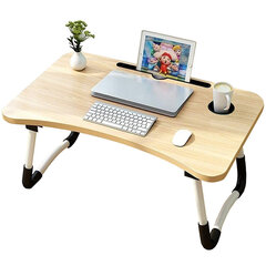 Kokkupandav sülearvuti laud, must цена и информация | Компьютерные, письменные столы | kaup24.ee