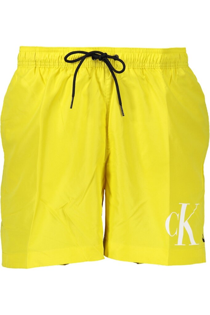Calvin Klein ujumispüksid meestele KM0KM00890, kollane цена и информация | Ujumispüksid, shortsid | kaup24.ee