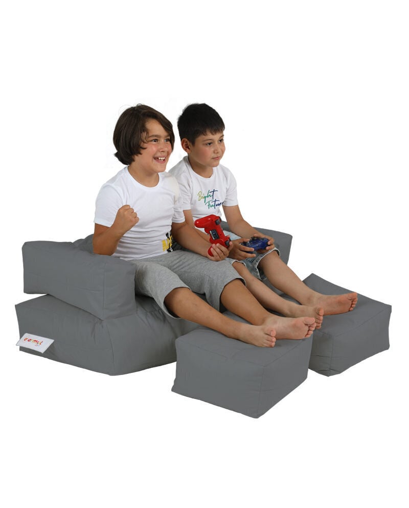 Kott-tool Kids Double Seat Pouf, hall hind ja info | Kott-toolid, tumbad, järid | kaup24.ee