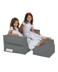 Kott-tool Kids Double Seat Pouf, hall цена и информация | Кресла-мешки и пуфы | kaup24.ee