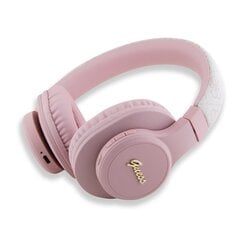Guess PU Leather 4G Tone on Tone Script Logo BT5.3 Stereo Headphone Pink цена и информация | Наушники | kaup24.ee