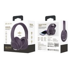 Devia Bluetooth headphones Kintone purple цена и информация | Наушники | kaup24.ee