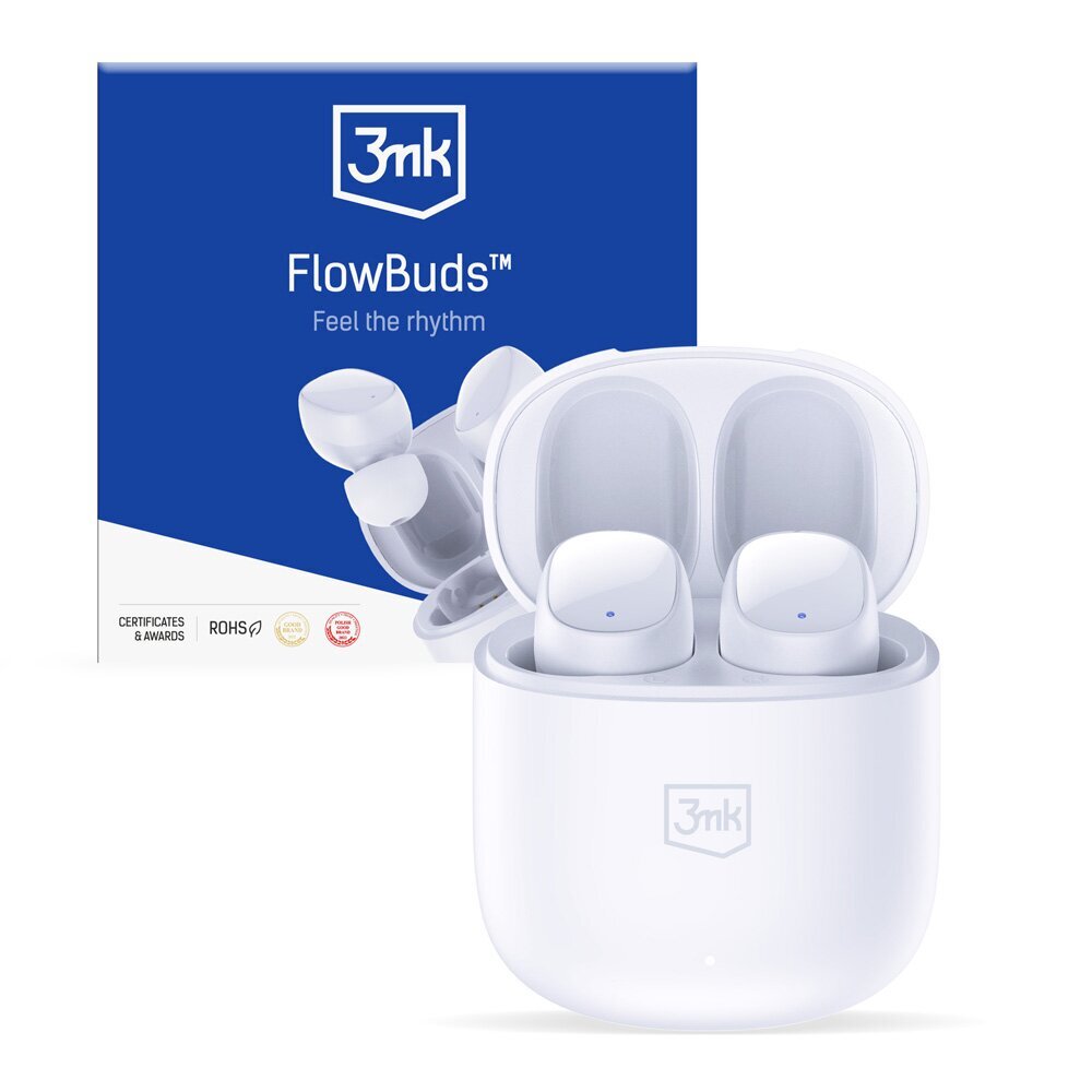 3mk FlowBuds White цена и информация | Kõrvaklapid | kaup24.ee