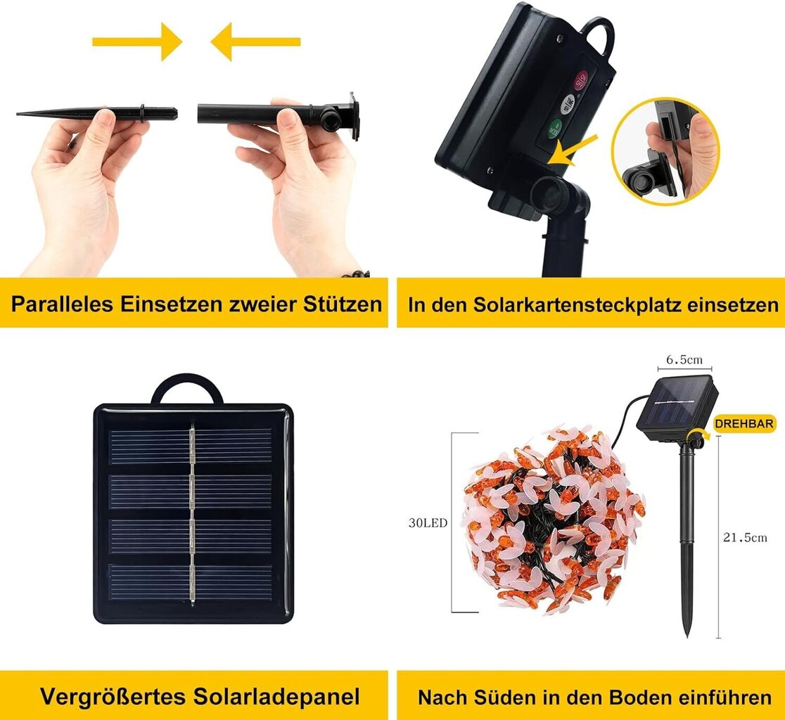 HXWEIYE päikeseenergial töötav vanik цена и информация | Aia- ja õuevalgustid | kaup24.ee