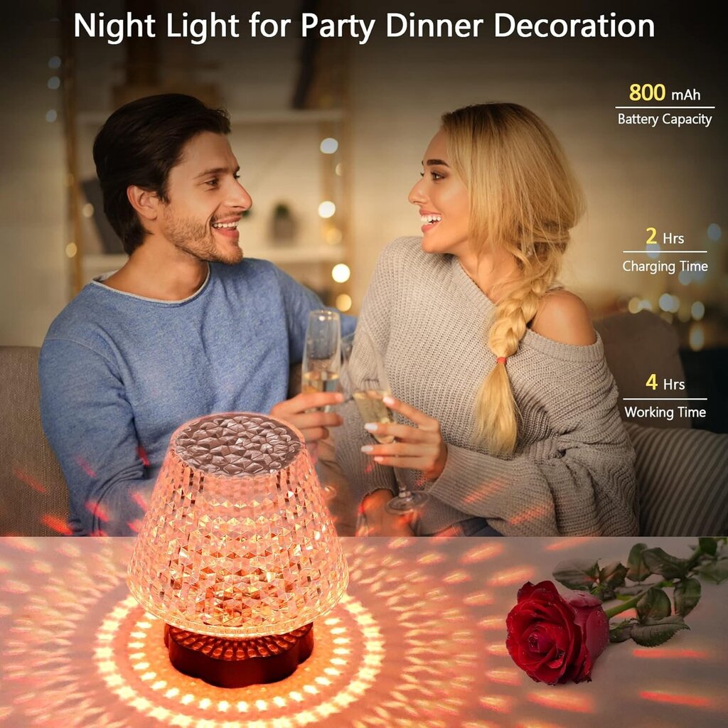 Rouclo LED laualamp, 16 värvi hind ja info | Laualambid | kaup24.ee