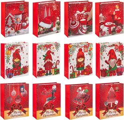Набор рождественских подарочных пакетов myforHD, 12 шт. XL цена и информация | Подарочные упаковки | kaup24.ee